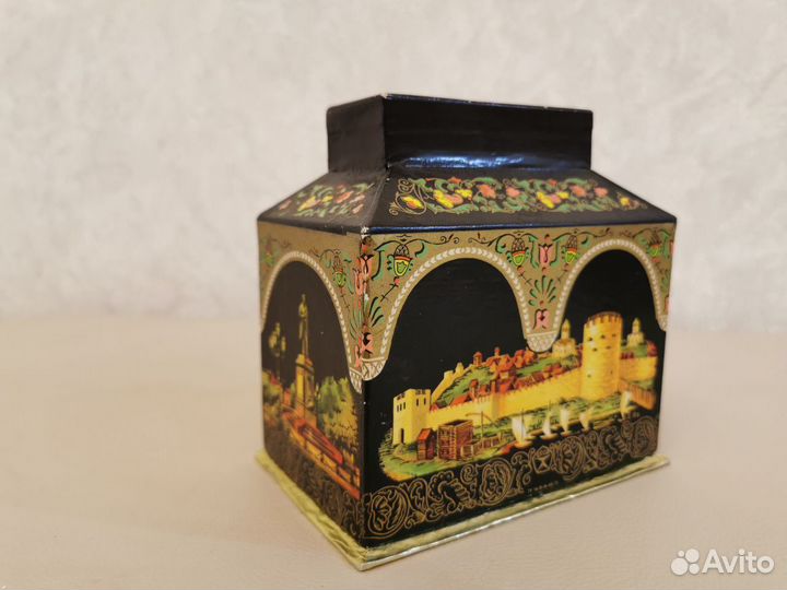 Парфюмерный набор винтаж времен СССР Черный ларец