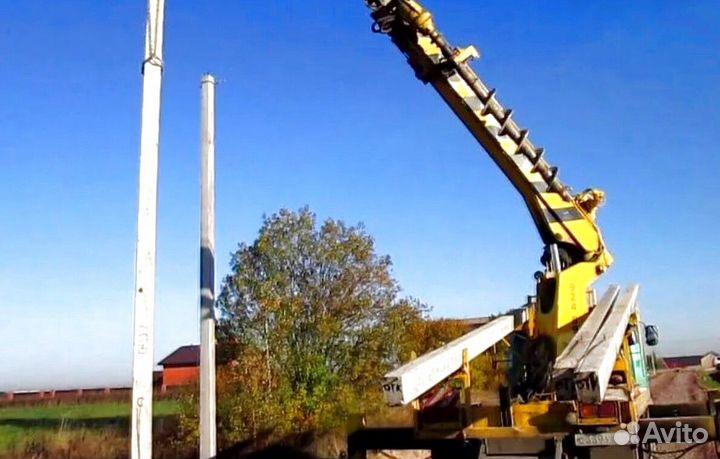 Установка столбов монтаж опор лэп от 10 штук