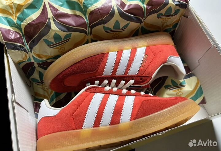 Кроссовки женские Adidas Gazelle x gucci кожа