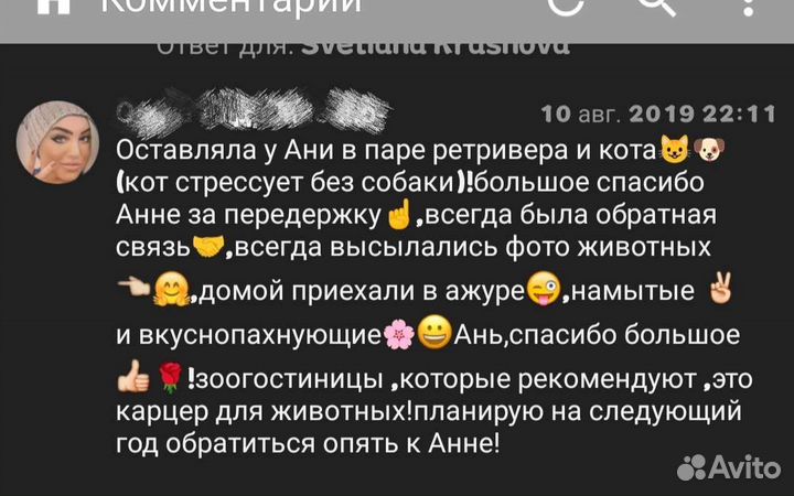 Передержка животных
