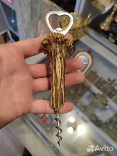 Старинная Открывашка Штопор Рог Оленя