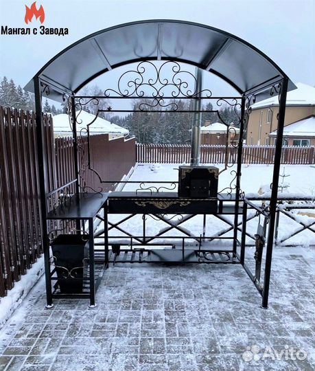 Мангал с крышей
