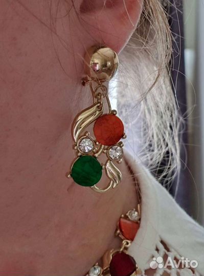 Колье, браслет, серьги, кольцо