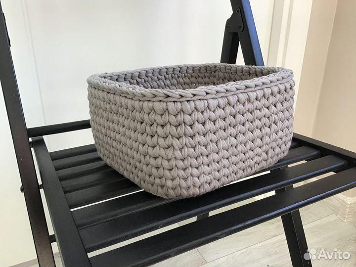 Корзинка из трикотажной пряжи Париж