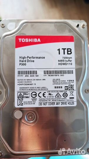 Hdd 1tb 1тб toshiba
