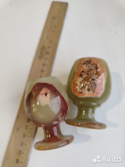 Рюмка зелёный оникс винтаж