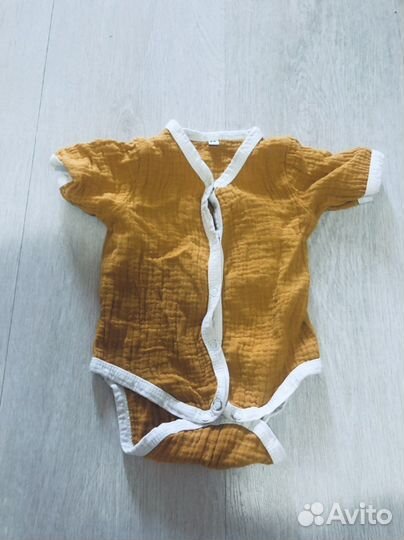 Боди/песочник из муслина на девочку 62 размер