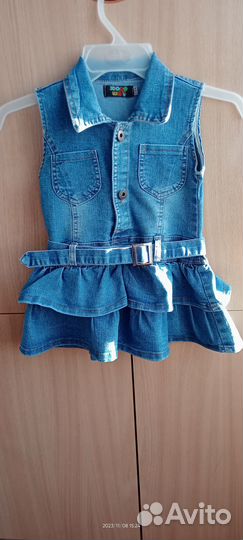 Джинсовое платье для девочки