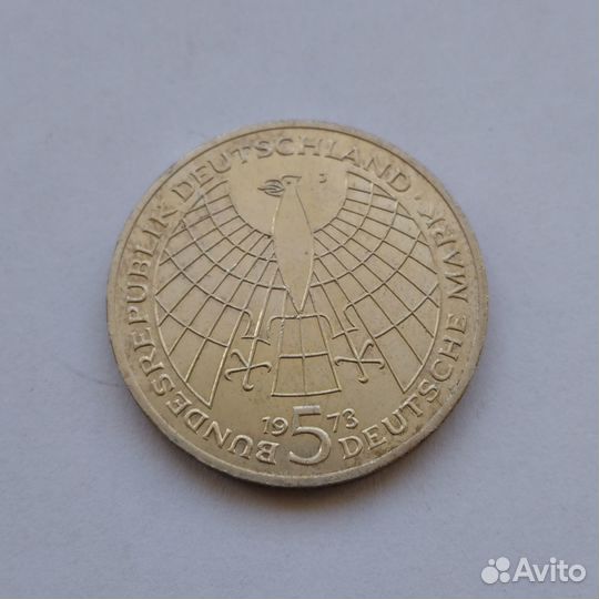 Серебряные монеты германии 5 марок 73г