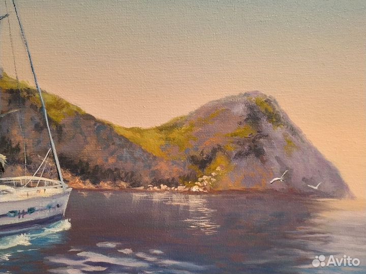 Картина маслом на холсте морской пейзаж