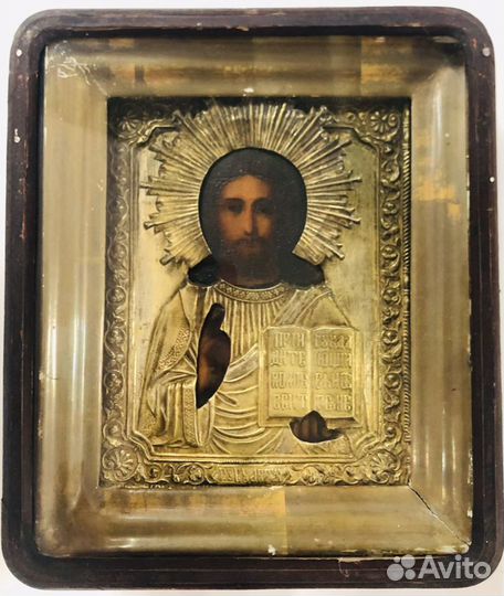 Икона. Господь Вседержитель. В киоте 19 век