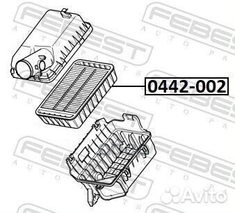 Фильтр воздушный 0442-002 0442-002 Febest