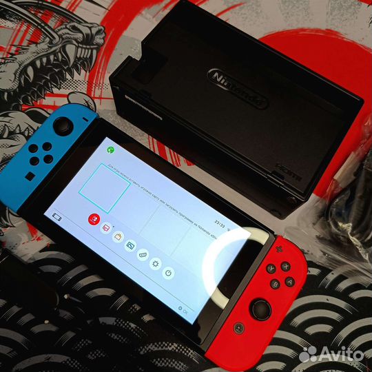 Прошитая чипом Nintendo Switch Neon