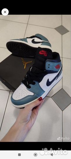 Кроссовки Nike air Jordan 1, кожа, р.36-41