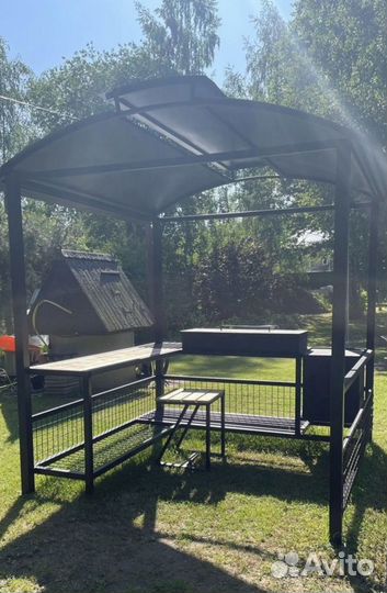 Мангал с печкой