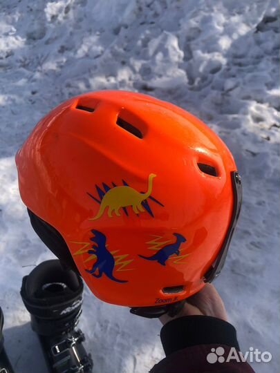 Горнолыжные ботинки детские 22 и шлем