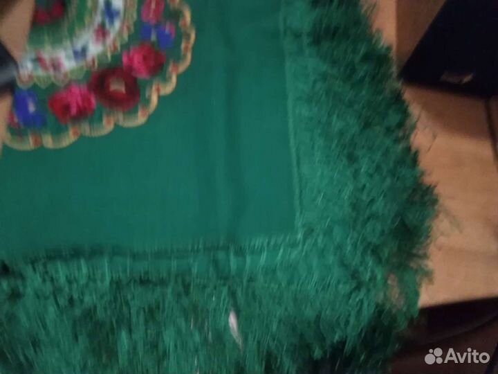 Платок японский зелёный