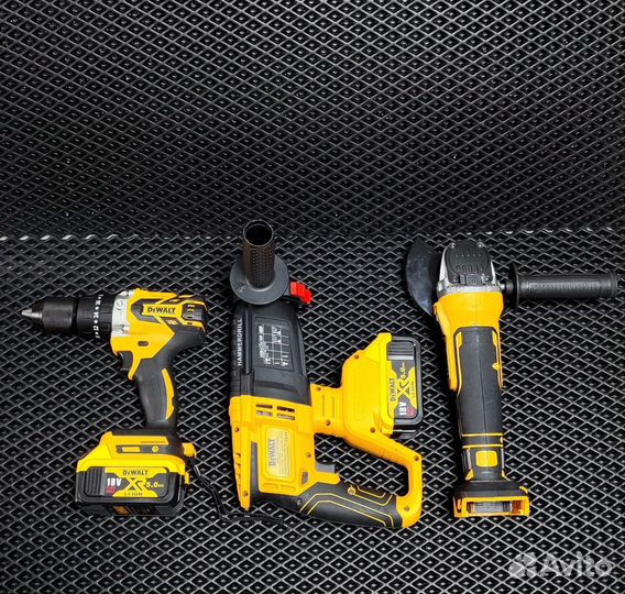 Набор 3в1 Dewalt Перфоратор +ушм+шуруповерт