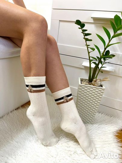 Носки женские вязаные с кашемиром