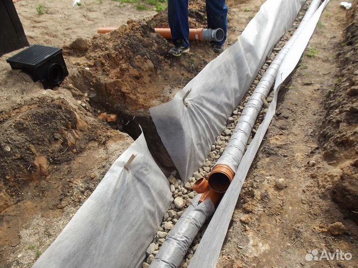 Дренажная труба / дренаж участка