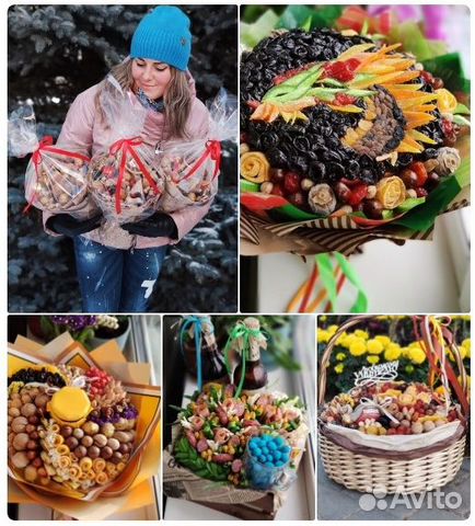 Съедобные букеты, корзины, подарок учителю Омск