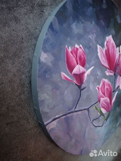 Магнолии цветы картина маслом