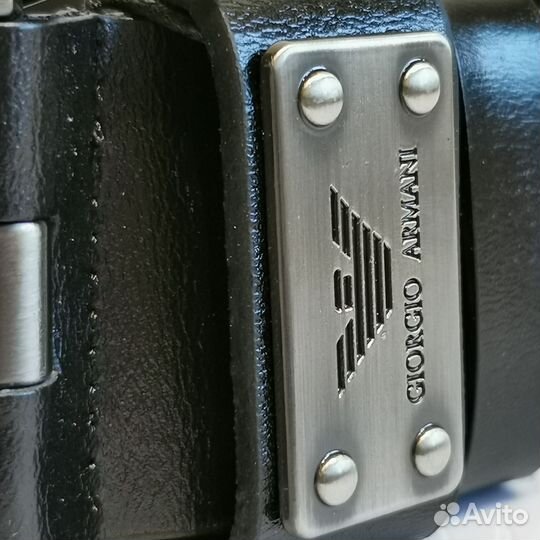 Мужской кожаный ремень armani 1975