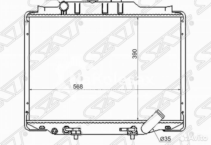 Радиатор mitsubishi delica L300 4D56 89-99 diesel