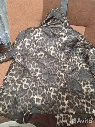 Леопардовый пуховик