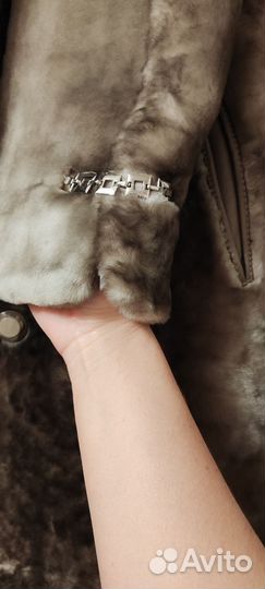 Кожаный плащ.Мех натуральный.Шуба,Мех натуральный