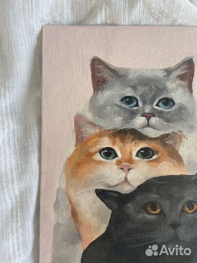 Три кота. Картина маслом