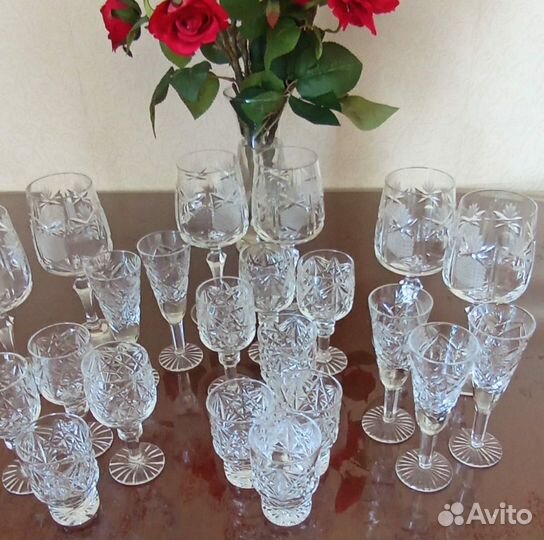 Хрустальные фужеры бокалы ссср,рюмки
