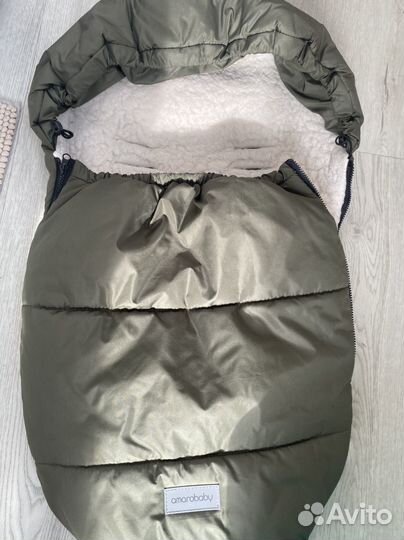 Зимний конверт в коляску на овчине