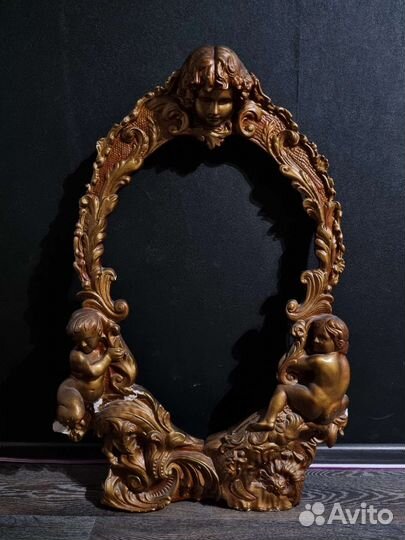 Рама из гипса для зеркала с ангелами