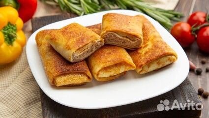 Домашние блины с мясом