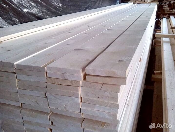 Доска обрезная строительная 25х150х6000