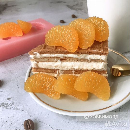 Силиконовый молд Дольки мандарина, арт. 5