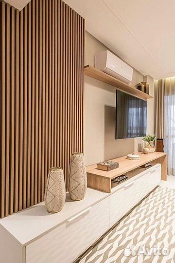 Деревянный брус и рейки на стену и перегородки