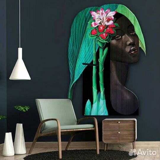 Стеновые панели из дерева (доски) с принтом