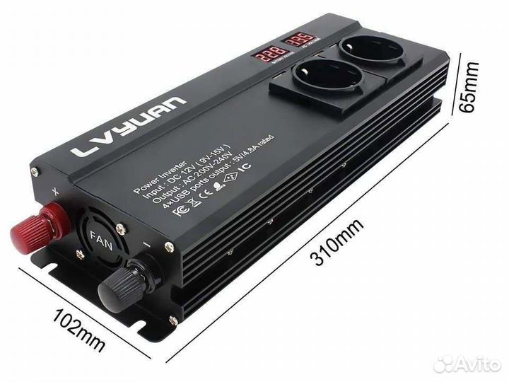 Инвертор 12 v 220 v 6000W