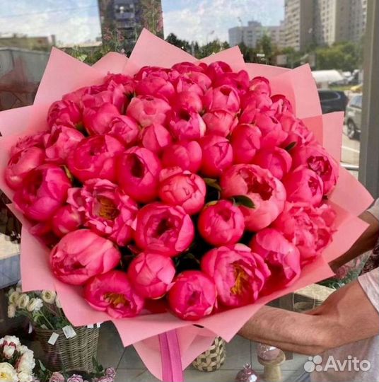 Пионы Букет пионов Доставка цветов