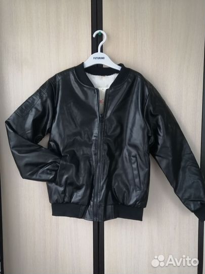 Кожаная куртка - бомбер, косуха 150 размер