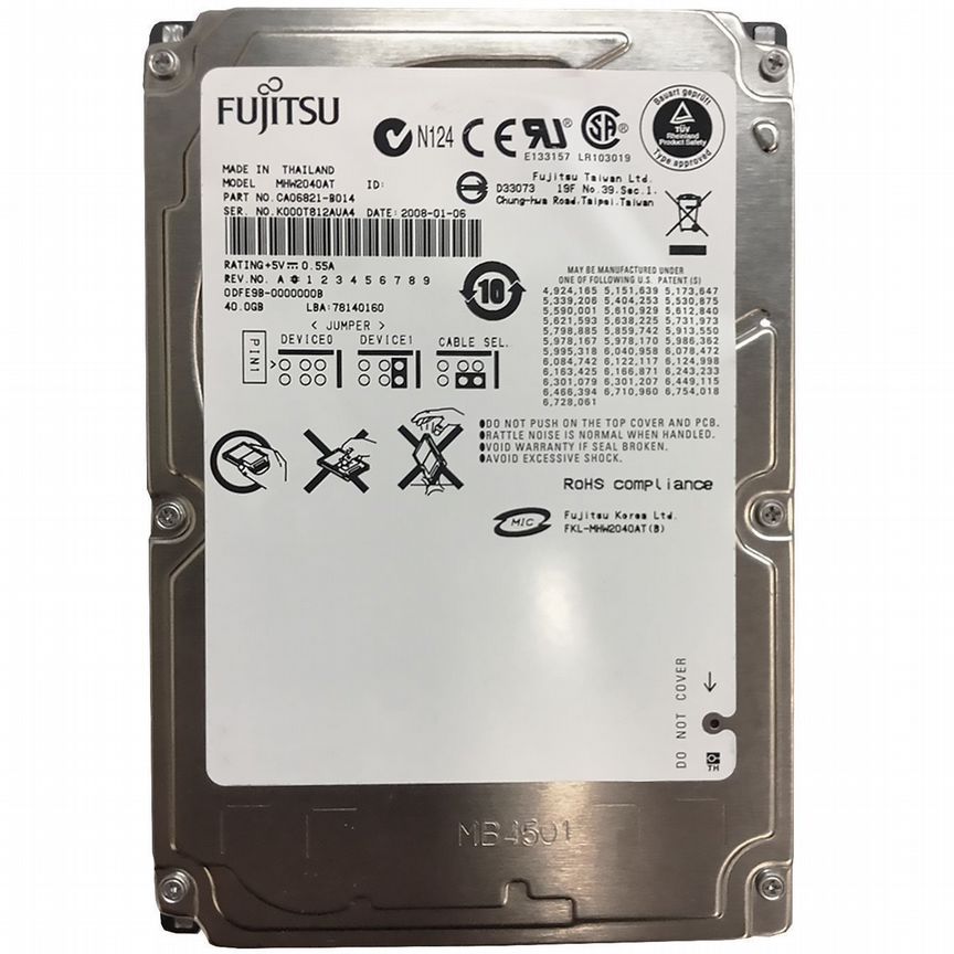[MHW2040AT] Жесткий Диск Fujitsu 40gb Ide 2,5" Mhw2040at