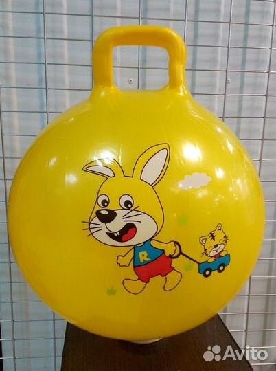 Мяч попрыгун с ручками детский фитбол 55см Магазин