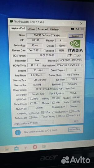 Ноутбук Acer i5/ssd+hdd/NVidia