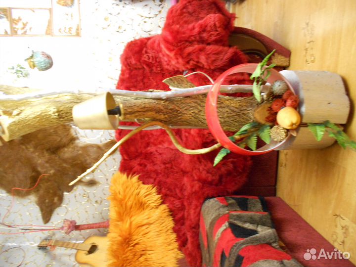 Торшер из дерева Оформление стены в бане