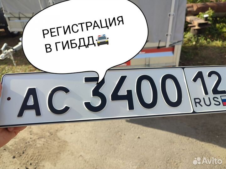 Прицеп двухосный 3.5х1.8 + высокий тент 1.8м