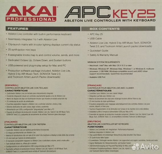 Midi-клавиатура Akai APC Key 25