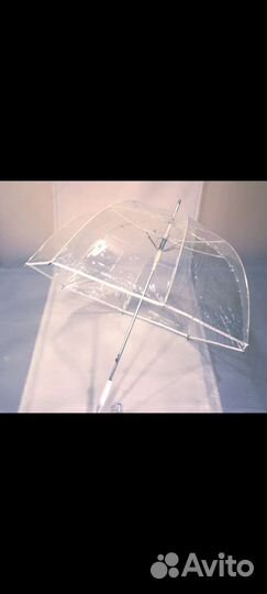 Зонт трость прозрачный