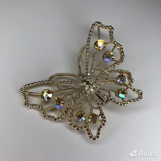 Винтажная брошь Бабочка,Северное сияние,Сша